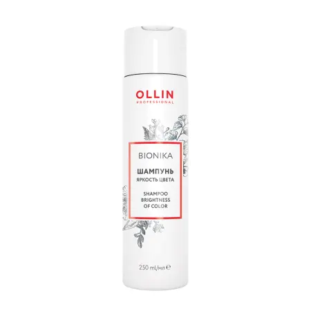 OLLIN PROFESSIONAL Шампунь для окрашенных волос Яркость цвета / BioNika 250 мл - 1