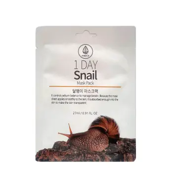 Маска тканевая с экстрактом муцина улитки / Med B 1 Day Snail Mask Pack 27 мл
