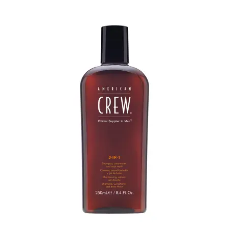 AMERICAN CREW Средство для волос 3в1, для мужчин, шампунь, кондиционер и гель / Shampoo, Conditioner and Body Wash 3-in-1 250 мл - 1