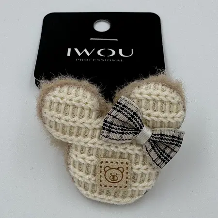 IWOU PROFESSIONAL Резинка для волос Мики белый 1шт - 2