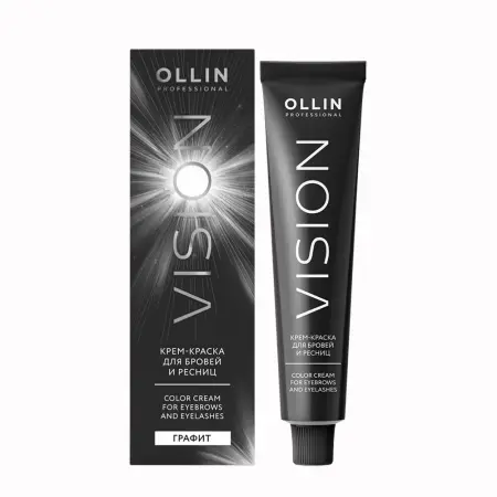 OLLIN PROFESSIONAL Крем-краска для бровей и ресниц, графит / OLLIN VISION graphite 20 мл - 2