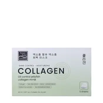 Маска тканевая себорегулирующая увлажняющая / Oil Control Jellyfish Collagen 5*40 мл