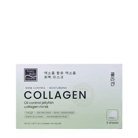 BEAUTY STYLE Маска тканевая себорегулирующая увлажняющая / Oil Control Jellyfish Collagen 5*40 мл - 1