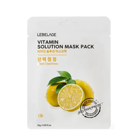LEBELAGE Маска тканевая для лица с витаминами / Lebelage Vitamin Solution Mask 25 гр - 1