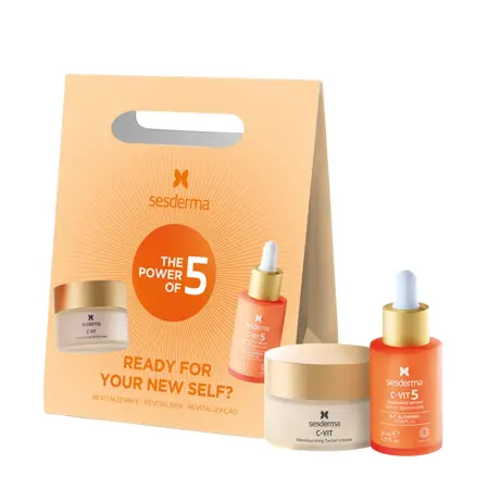 SESDERMA Набор для лица Сияние (сыворотка 30 мл + крем для лица 50 мл) C-VIT 5 - 1