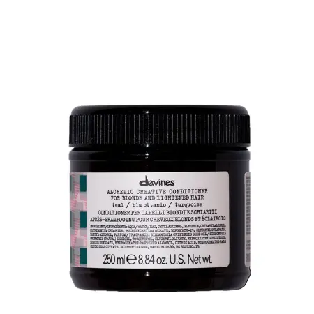 DAVINES SPA Кондиционер оттеночный креативный для натуральных и окрашенных волос, морская волна / Alchemic creativ conditioner Teal blue 250 мл - 1
