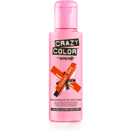 CRAZY COLOR Краска для волос, кораллово-красный / Crazy Color Coral Red 100 мл - 2