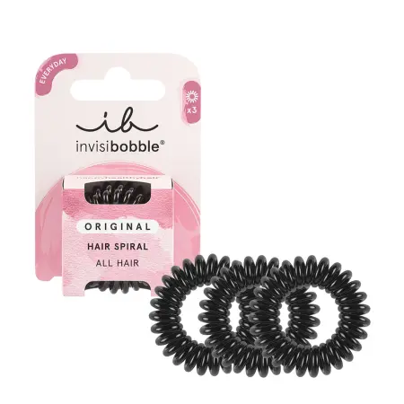 INVISIBOBBLE Резинка-браслет для волос / invisibobble ORIGINAL True Black (в картоне) - 1