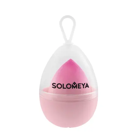 SOLOMEYA Спонж большой косметический для макияжа со срезом, розовый градиент / Large Flat End blending sponge Pink Gradient 1 шт - 1