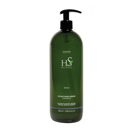 DIKSON Шампунь восстанавливающий для ослабленных волос / HS MILANO SHAMPOO REPAIR RESTRUCTURING KERATIN 1000 мл - 1