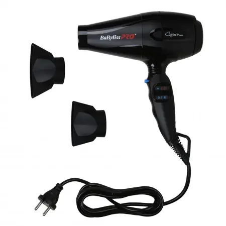 BABYLISS PRO Фен BaByliss Pro Caruso черный, ионизация, 2 насадки 2400 Вт - 10