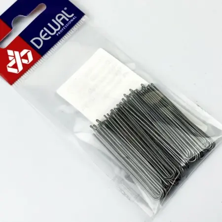 DEWAL PROFESSIONAL Шпильки серебристые, прямые 45 мм, 60 шт/уп (на блистере) - 2