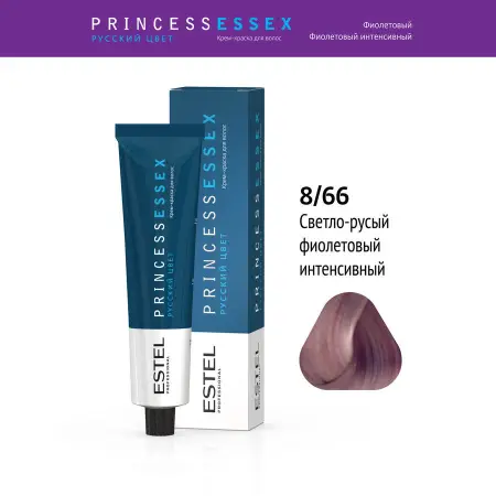 ESTEL PROFESSIONAL 8/66 краска для волос, светло-русый фиолетовый интенсивный / ESSEX Princess 60 мл - 2