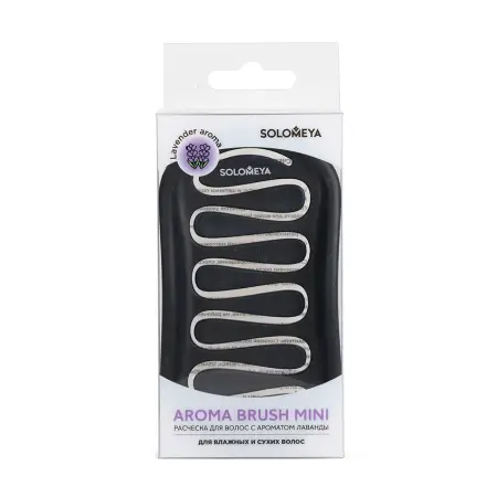 SOLOMEYA Расческа для сухих и влажных волос с ароматом лаванды мини / Aroma Brush for Wet&Dry hair Lavender mini - 4