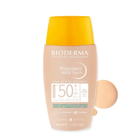 BIODERMA Флюид солнцезащитный фотодерм с тоном SPF 50+, очень светлый оттенок 40 мл - 2