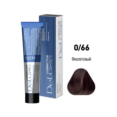 ESTEL PROFESSIONAL 0/66 краска-корректор для волос, фиолетовый / DE LUXE Correct 60 мл - 2