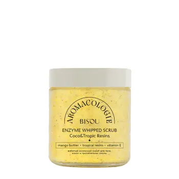 Скраб энзимный взбитый для тела Кокос-тропические смолы / BISOU Aromacologie 250 мл