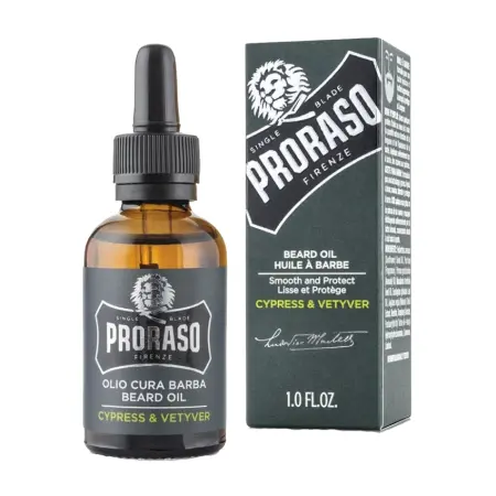 PRORASO Масло смягчающее для бороды / CYPRESS & VETYVER 30 мл - 2