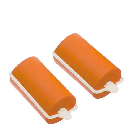 DEWAL BEAUTY Бигуди резиновые оранжевые, d 32x70 мм 10 шт - 1