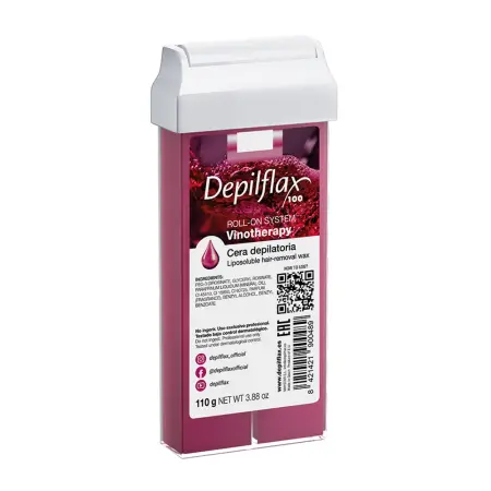 DEPILFLAX 100 Воск для депиляции в картридже, вино 110 гр - 1