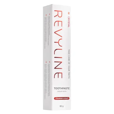 REVYLINE Паста зубная без фтора, клубника и персик / Crystal 80 гр - 2