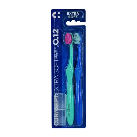 CURASEPT Щетка зубная для взрослых экстрамягкая, в блистере 2 цвета / CURASEPT EXTRA SOFT 012 2 шт - 1