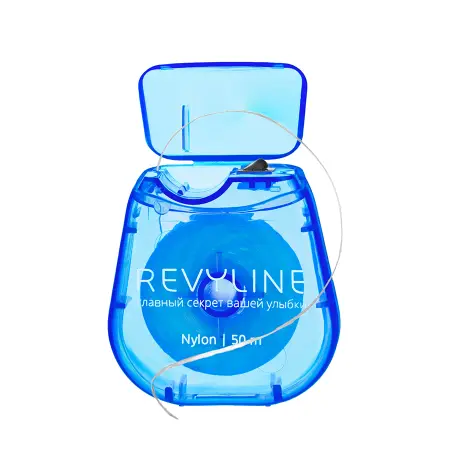 REVYLINE Нить зубная вощеная, нейлон, 50 м, синяя / Revyline - 4