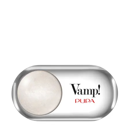 PUPA Тени запеченные сияющие, 401 белоснежный / VAMP! WET&DRY 1 гр - 1