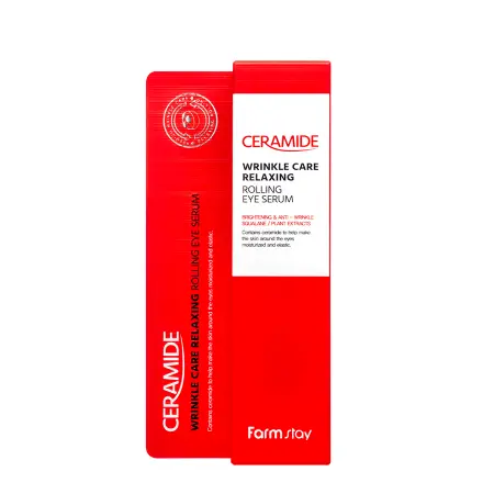FARMSTAY Сыворотка-роллер питательная для глаз с церамидами / Ceramide Wrinkle Care Relaxing Rolling Eye Serum 25 мл - 2