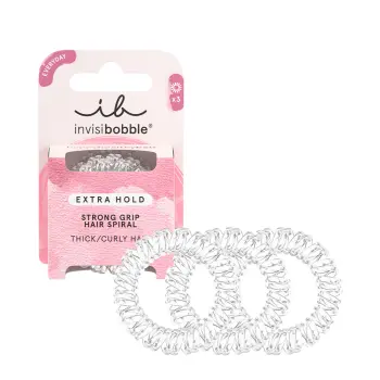Резинка-браслет для густых волос / invisibobble EXTRA HOLD Crystal Clear