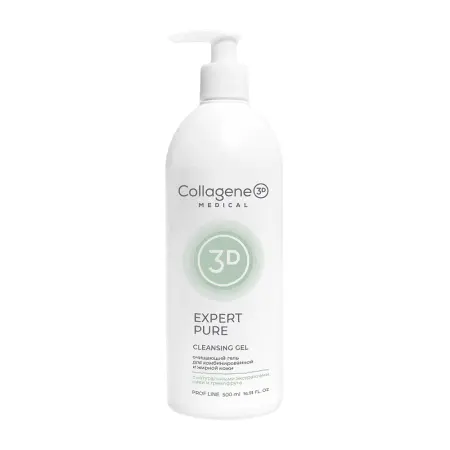 MEDICAL COLLAGENE 3D Гель очищающий для лица / EXPERT PURE 500 мл - 1