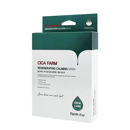 FARMSTAY Маска тканевая для лица с центеллой / Cica Farm Regenerating Calming Mask 10*25 мл - 2