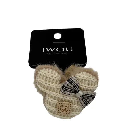 IWOU PROFESSIONAL Резинка для волос Мики белый 1шт - 1