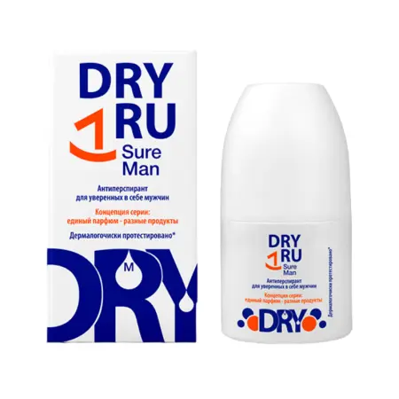 DRY RU Антиперспирант для уверенных в себе мужчин / Sure Man 50 мл - 1