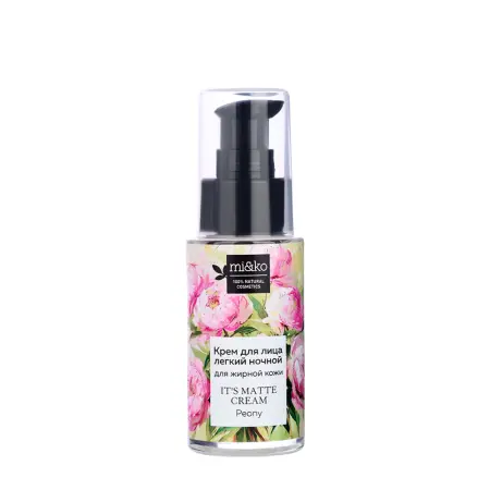 MI&KO Крем легкий ночной для регулирования выработки кожного сала / It`s matte cream Peony 30 мл - 1