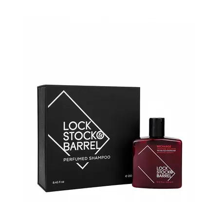 LOCK STOCK BARREL Шампунь для жестких волос и бороды парфюмированный в подарочной упаковке / LS&B Recharge 250 мл - 1