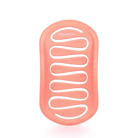 SOLOMEYA Арома-расческа для сухих и влажных волос с ароматом персика, мини / Aroma Brush for Wet&Dry hair Peach mini 1 шт - 2