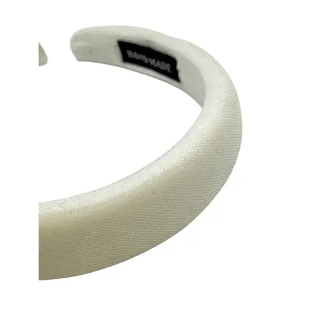 IWOU PROFESSIONAL Ободок для волос Бархат белый 3см - 3