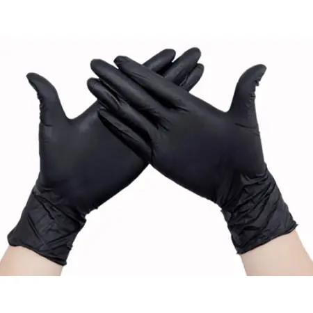 ECOLAT Перчатки нитриловые, черные, размер L / Black EcoLat 100 шт - 4