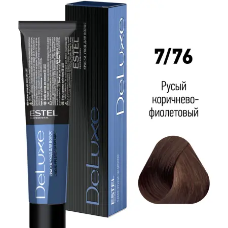 ESTEL PROFESSIONAL 7/76 краска для волос, русый коричнево-фиолетовый / DELUXE 60 мл - 2