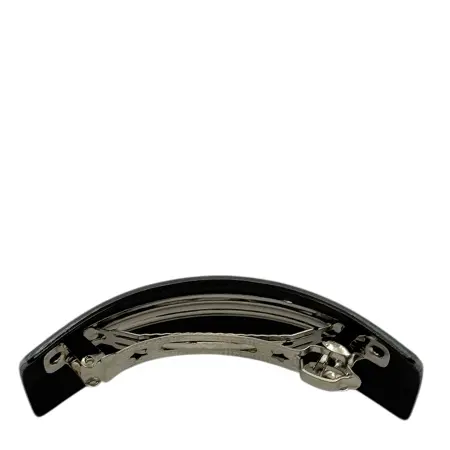 IWOU PROFESSIONAL Заколка - автомат Минерал прямоугольная графитовая 3*9,5см - 3