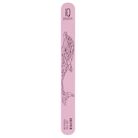 IQ BEAUTY Пилка-шлифовщик для нормальных и поврежденных ногтей Dolphin 180/240 Prosalon Умный Дельфин - 1