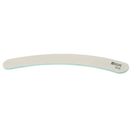 DEWAL PROFESSIONAL Пилка для ногтей бумеранг белая 100/180 18 см - 2