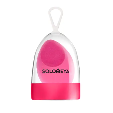 SOLOMEYA Спонж косметический со срезом для макияжа / Flat End blending sponge PINK 1 шт - 1