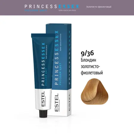 ESTEL PROFESSIONAL 9/36 краска для волос, блондин золотисто-фиолетовый / ESSEX Princess 60 мл - 2