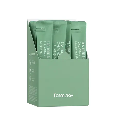 FARMSTAY Маска ночная успокаивающая для лица с чайным деревом / Tea Tree Biome Calming Sleeping Pack 20*4 мл - 3