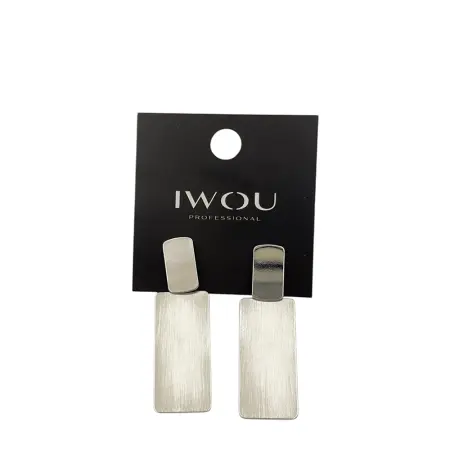 IWOU PROFESSIONAL Серьги Платиновые пластины - 1