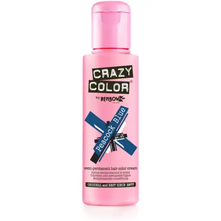 CRAZY COLOR Краска для волос, морская волна / Crazy Color Peacock Blue 100 мл - 2
