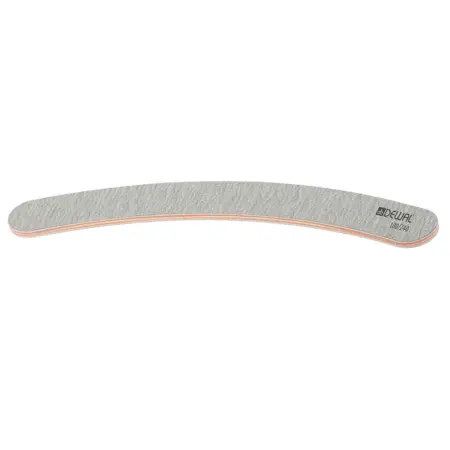 DEWAL PROFESSIONAL Пилка для ногтей бумеранг серая 180/240 18 см - 2