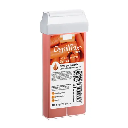 DEPILFLAX 100 Воск для депиляции в картридже, морковь 110 гр - 1